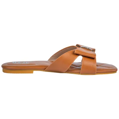 Stella Flat Sandal-Brown